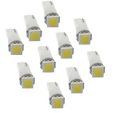 Maxbell 10x10pcs White Car T5 5050 Meter Lamp Map/Wedge/Step Light Bulbs LED Indicator
