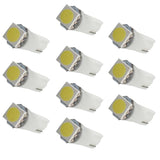 Maxbell 10x10pcs White Car T5 5050 Meter Lamp Map/Wedge/Step Light Bulbs LED Indicator