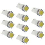 Maxbell 10x10pcs White Car T5 5050 Meter Lamp Map/Wedge/Step Light Bulbs LED Indicator