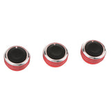Maxbell 6x3 Pieces Air conditioner Knob Control Switch for Vela Vitz Vios red