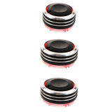 3pcs Air Conditioning AC Panel Control Switch Knob for 02-16 VW Polo Black