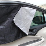 Maxbell 4x1 Pair Magnetic Sunshade Shield Curtains Double Sides for Car Oblique Window