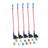Maxbell 2x12 Pieces 5A 10A 15A 20A 25A 30A Mini Fuses for Add-a-circuit Fuse Holders