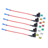 Maxbell 2x12 Pieces 5A 10A 15A 20A 25A 30A Mini Fuses for Add-a-circuit Fuse Holders