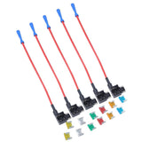 Maxbell 2x12 Pieces 5A 10A 15A 20A 25A 30A Mini Fuses for Add-a-circuit Fuse Holders