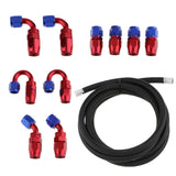 Maxbell AN 6 Nylon Braided Oil Fuel Hose for 10 Pieces Aluminum Fittings