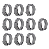 Maxbell 2x10 Pieces Stainless Steel Single Ear Clamps Hydraulic Hose 10 x 19.4-22.6mm