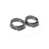 Maxbell 5x10 Pieces Stainless Steel Single Ear Clamps Hydraulic Hose 10 x 13.7-16.2mm