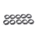 Maxbell 2x10 Pieces Stainless Steel Single Ear Clamps Hydraulic Hose 10 x 14.1-16.6mm