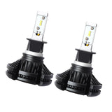 Pair H3 9V-32V Car Motorcycle LED Headlight Kit 6500K 50W Fog Lamp 6000LM