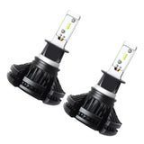 Pair H3 9V-32V Car Motorcycle LED Headlight Kit 6500K 50W Fog Lamp 6000LM