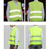 Maxbell 2xNeon Green Safety Vest Jacket for Reflective Strips High Visibility