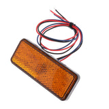 Maxbell 2xLED Reflector Brake Light Turn Signal Warning Lamp for Car Motorcycle Yellow