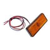 Maxbell 2xLED Reflector Brake Light Turn Signal Warning Lamp for Car Motorcycle Yellow