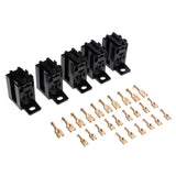 Maxbell 4x5 Pieces 60AMP Micro 5Pin Relay Board Mount Socket for 25 Copper Terminals