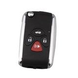 Maxbell 2x4 Buttons Flip Remote Fob Key Case Shell for    Camry Avalon Corolla