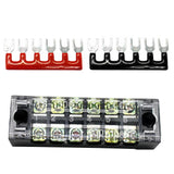 Maxbell 2x600V 15A 6 Positions Wire Barrier Strips Double Row Screw Terminal Blocks