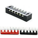 Maxbell 2x600V 15A 6 Positions Wire Barrier Strips Double Row Screw Terminal Blocks