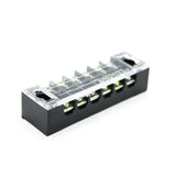 Maxbell 2x600V 15A 6 Positions Wire Barrier Strips Double Row Screw Terminal Blocks