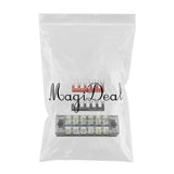 Maxbell 2x600V 15A 6 Positions Wire Barrier Strips Double Row Screw Terminal Blocks