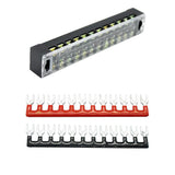Maxbell 15x600V 15A 12 Positions Barrier Strips Dual Row Screw Electric Terminal Blocks