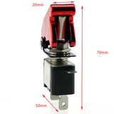 Maxbell 2x12V Car Racing Ignition Switch Panel Red LED Engine Start Push Button Toggle