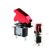 Maxbell 2x12V Car Racing Ignition Switch Panel Red LED Engine Start Push Button Toggle