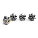 Maxbell 2x4 Pieces Car Motorcycle Bicycle Wheel Rims Stem Tire Valve Caps Cover Silver