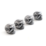 Maxbell 2x4 Pieces Car Motorcycle Bicycle Wheel Rims Stem Tire Valve Caps Cover Silver