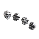 Maxbell 2x4 Pieces Car Motorcycle Bicycle Wheel Rims Stem Tire Valve Caps Cover Silver