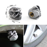 Maxbell 2x4 Pieces Car Motorcycle Bicycle Wheel Rims Stem Tire Valve Caps Cover Silver