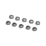 Maxbell 13x10 Pieces Single Ear Stainless Steel Hydraulic Fuel Hose Clamps 7.8mm-9.5mm