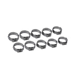 Maxbell 6x10Pcs Single Ear Hydraulic Hose Clamps Stainless Steel O Clips 9.4-11.9mm