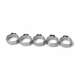 Maxbell 2x10 Pieces Single Ear Stainless Steel Hydraulic Fuel Hose Clamps 7.0mm-8.7MM