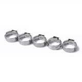 Maxbell 2x10 Pieces Single Ear Stainless Steel Hydraulic Fuel Hose Clamps 7.0mm-8.7MM