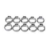 Maxbell 2x10 Pieces Single Ear Stainless Steel Hydraulic Fuel Hose Clamps 7.0mm-8.7MM