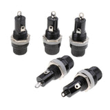 Maxbell 2x5 Pieces AC 125V/15A 250V/10A Screw Cap Panel Mounted 5x20mm Fuse Holder