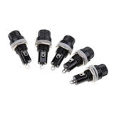 Maxbell 2x5 Pieces AC 125V/15A 250V/10A Screw Cap Panel Mounted 5x20mm Fuse Holder