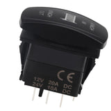 Maxbell 2x12V 20A 7pins Orange LED Light Bar On-Off-On Push Rocker Switch for Car Boat