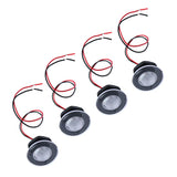 Maxbell 2x4 Pieces Waterproof Marine Boat Yacht Red LED Deck Step Stair Lights 12VDC