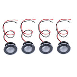 Maxbell 2x4 Pieces Waterproof Marine Boat Yacht Red LED Deck Step Stair Lights 12VDC