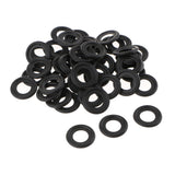 Maxbell 2x50 Pieces Oil Drain Plug Gasket Seal Rubber Black For Saturn Chevy GM