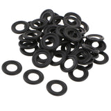 Maxbell 2x50 Pieces Oil Drain Plug Gasket Seal Rubber Black For Saturn Chevy GM