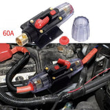 Maxbell 2X 12V Car Audio Fuse Holder 4-8 AWG Inline Circuit Breaker Protector 40/60A