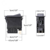 Maxbell 6xAutomobile Truck Car Vehicle Engineering Rocker Button One Gear 2 Pin Switch