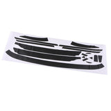 Maxbell 17 Pieces Front Bumper Hood Mesh Grille Carbon Fiber Stickers for VW CC