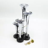 Maxbell 12V/24V Car Van SUV Boat Motorcycle 4-Trumpet Train Air Horn Kit 150db Loud
