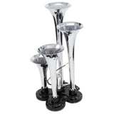 Maxbell 12V/24V Car Van SUV Boat Motorcycle 4-Trumpet Train Air Horn Kit 150db Loud