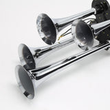 Maxbell 12V/24V Car Van SUV Boat Motorcycle 4-Trumpet Train Air Horn Kit 150db Loud