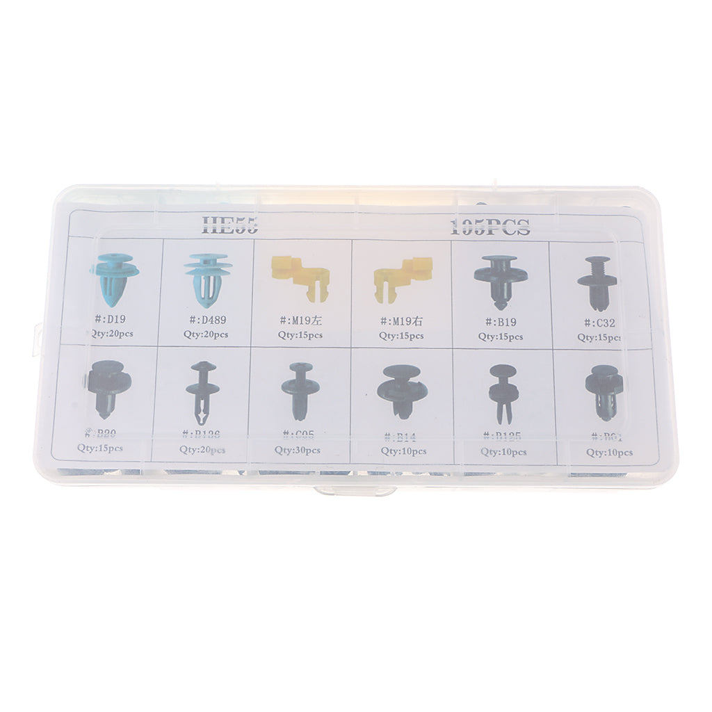 Maxbell Maxbell 195 Pieces Car Push Pin Rivet Fasteners Clips Mixed for BMW Honda GM jeep SUZUKI